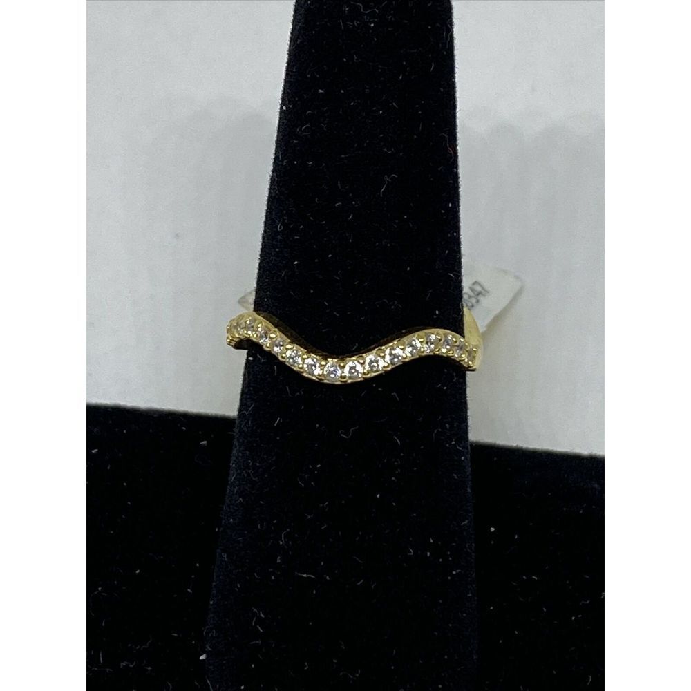 Giani Bernini Cubic Zirconia Wave Band in Sterling Silver Ring MSRP $80 CP117